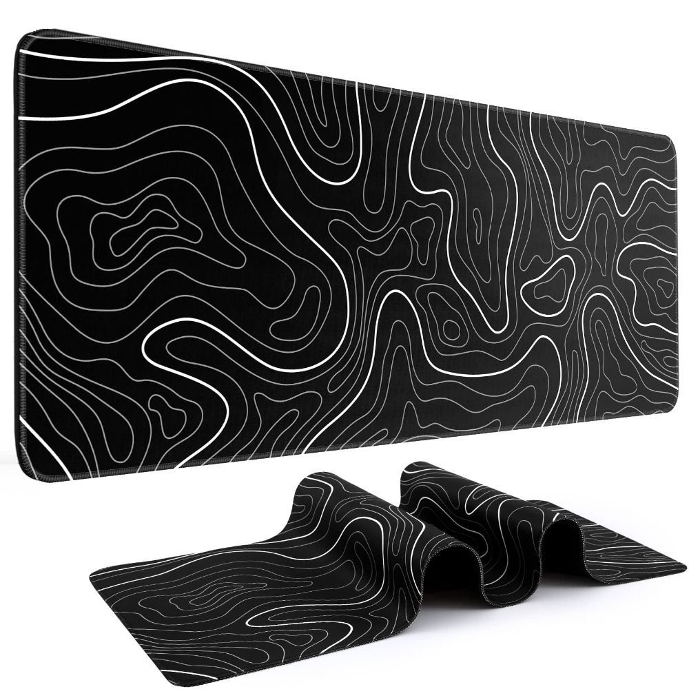 Gaming Desk Mat - لوحة ماوس للألعاب احترافية بتصميم طبوغرافي،