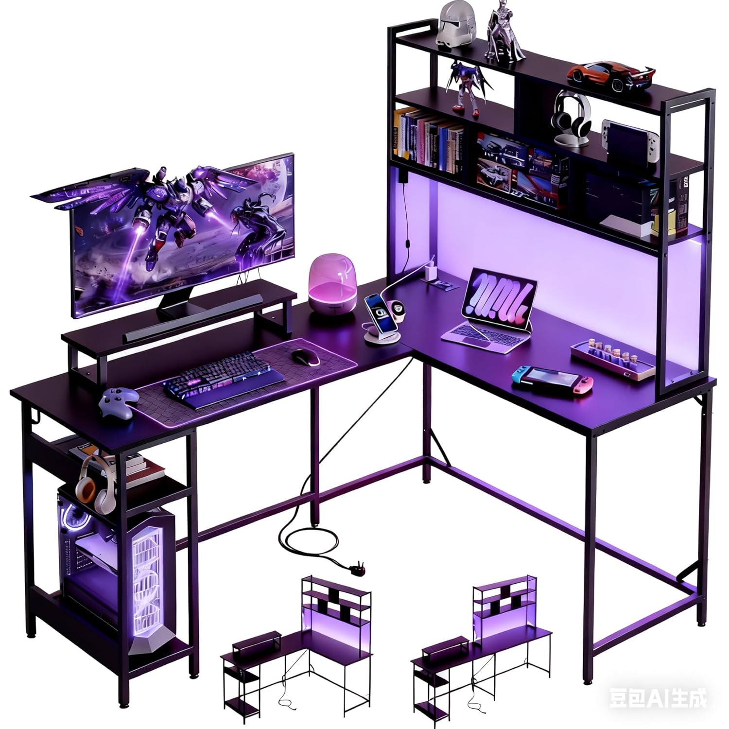 Pc Zotac Gaming - مكتب ألعاب على شكل حرف L