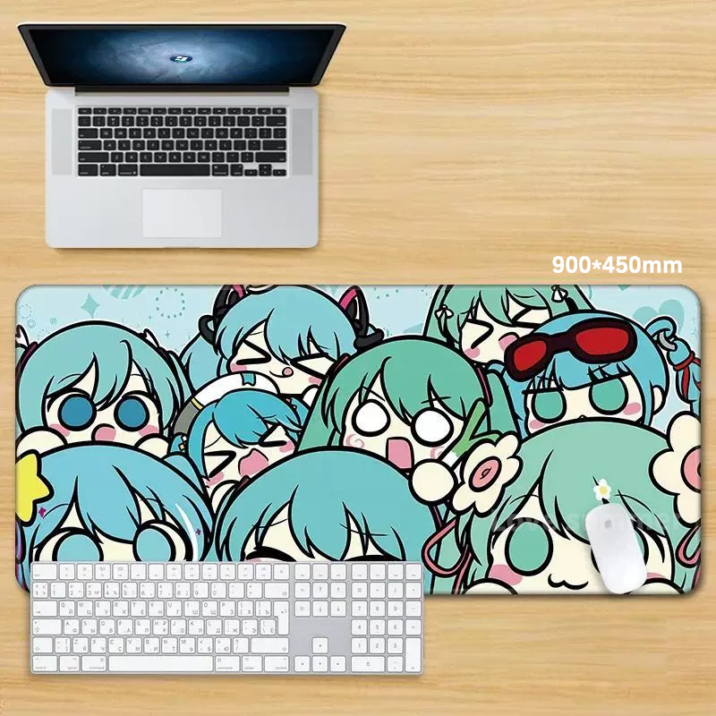 Pc Gaming Hatsune Miku - لوحة ماوس أنيمي للألعاب، وسادة لوحة