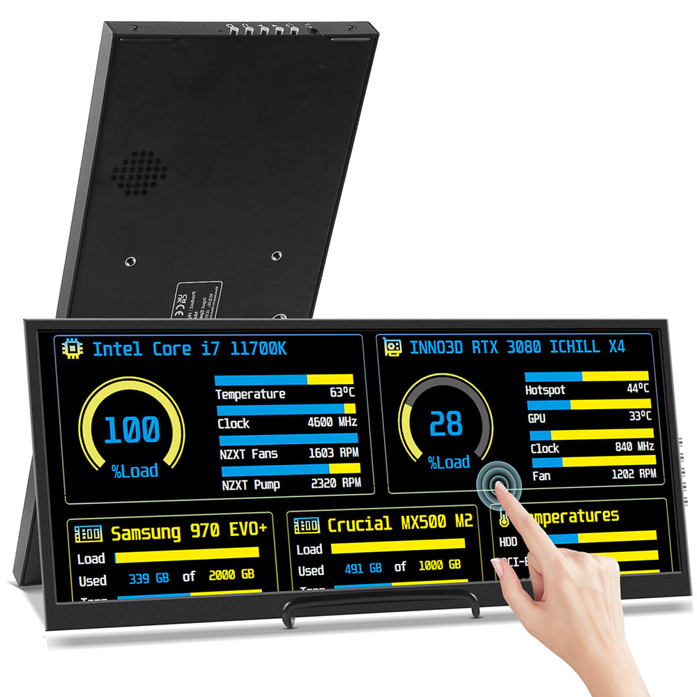 Pc Zotac Gaming - شاشة لمس 12.3 بوصة مع منافذ