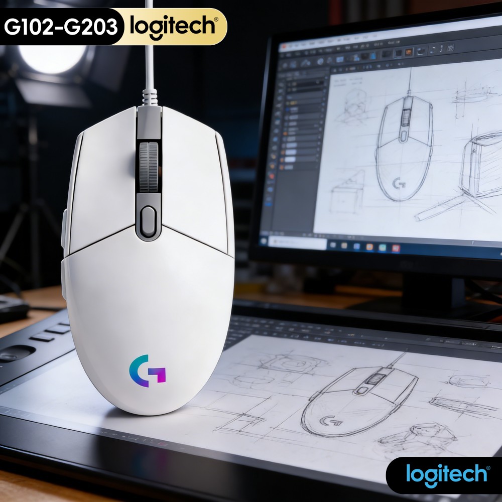 Logitech Mouse G203 - ماوس لوجيتك G203 بروديجي سيريز الأصلي،