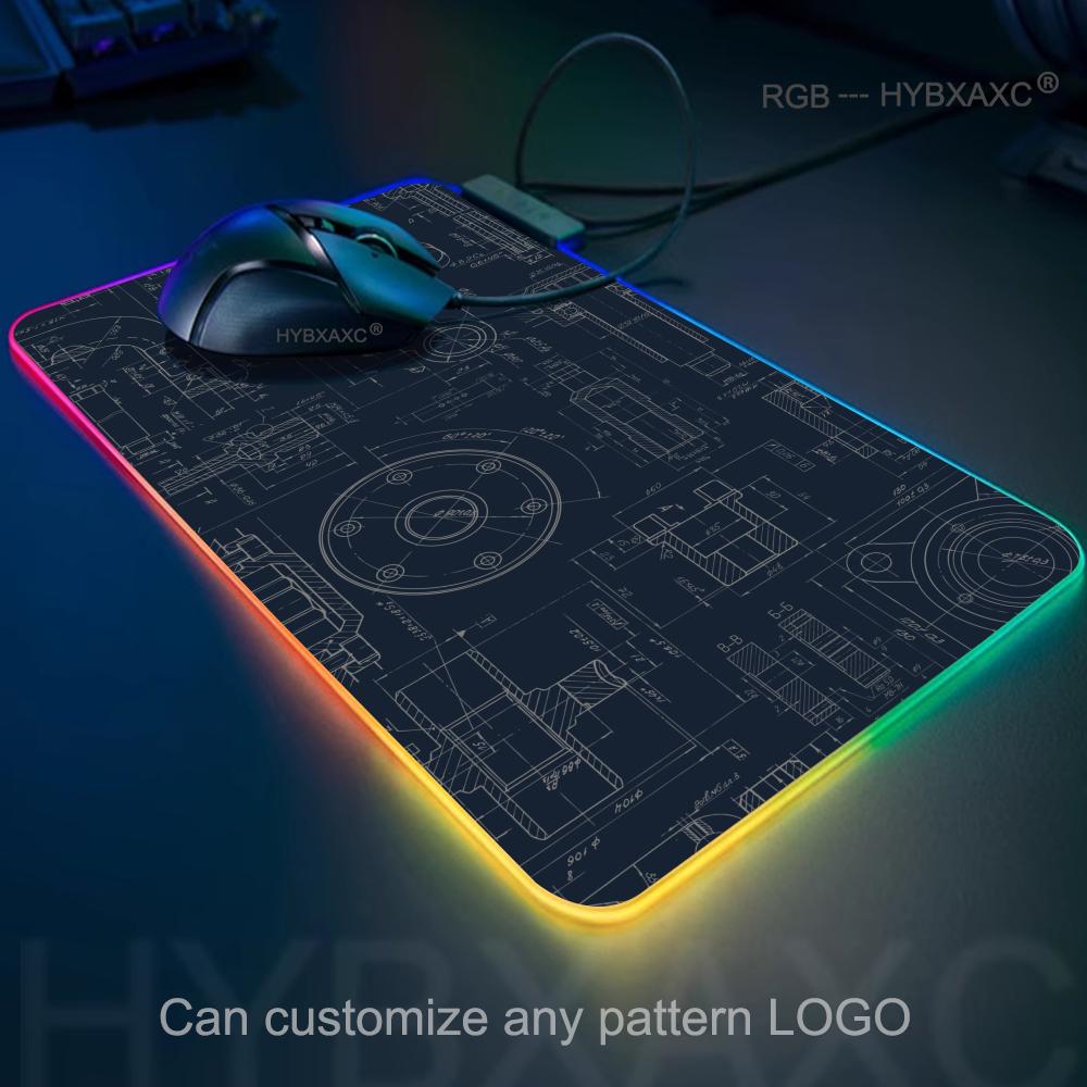 Pc Gaming Drawing - لوحة ماوس للرسم الميكانيكي بإضاءة RGB،