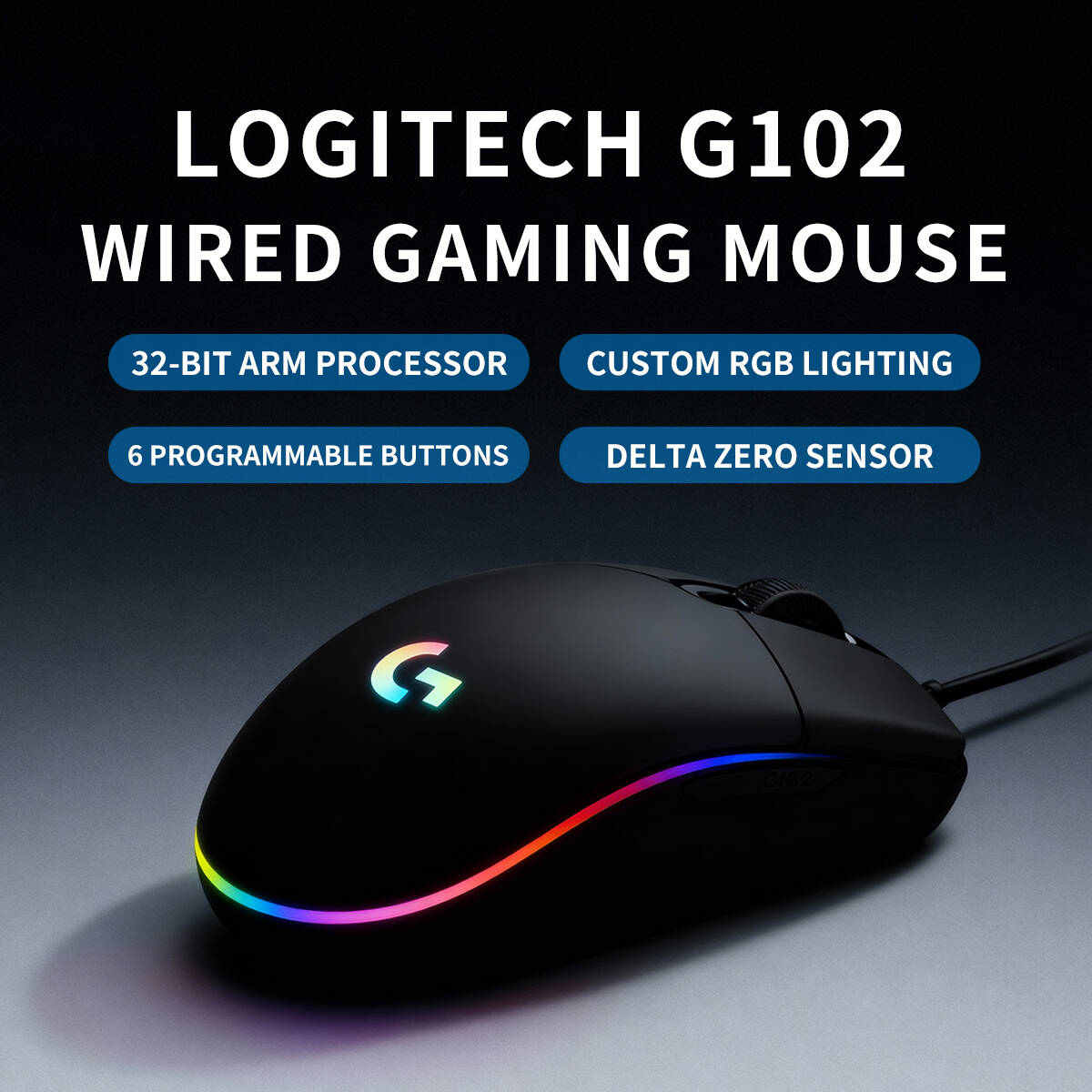 فأرة لوجيتك G102، فأرة ألعاب G - مراجعة Logitech Mouse G203 وسعره