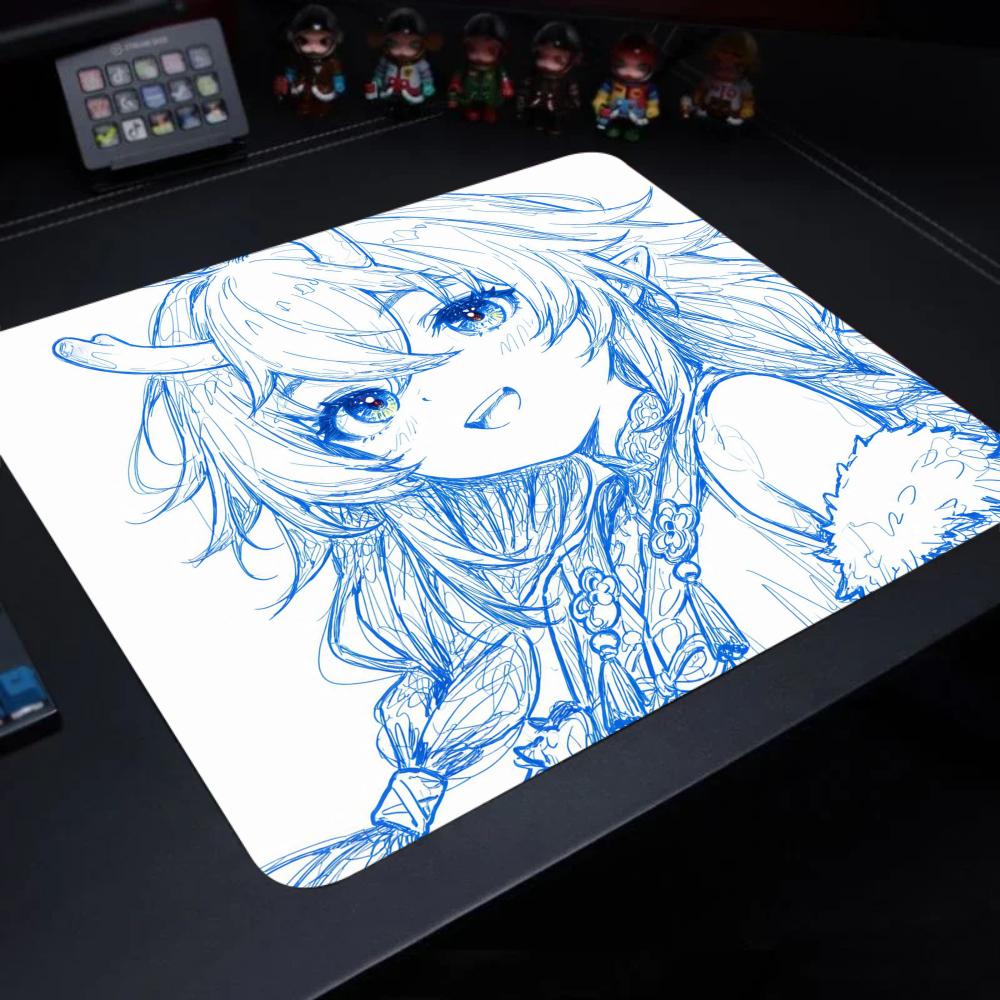 لوحة ماوس بتصميم فني أزرق من س - مراجعة Pc Gaming Drawing وسعره