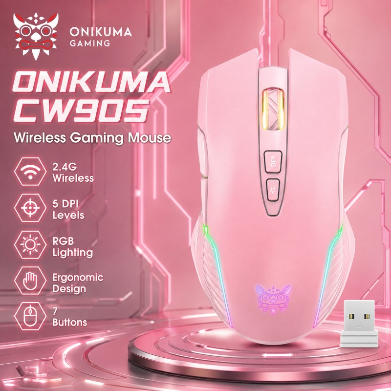 فأرة ألعاب لاسلكية/سلكية ONIKU - مراجعة Pc Gaming X3D وسعره