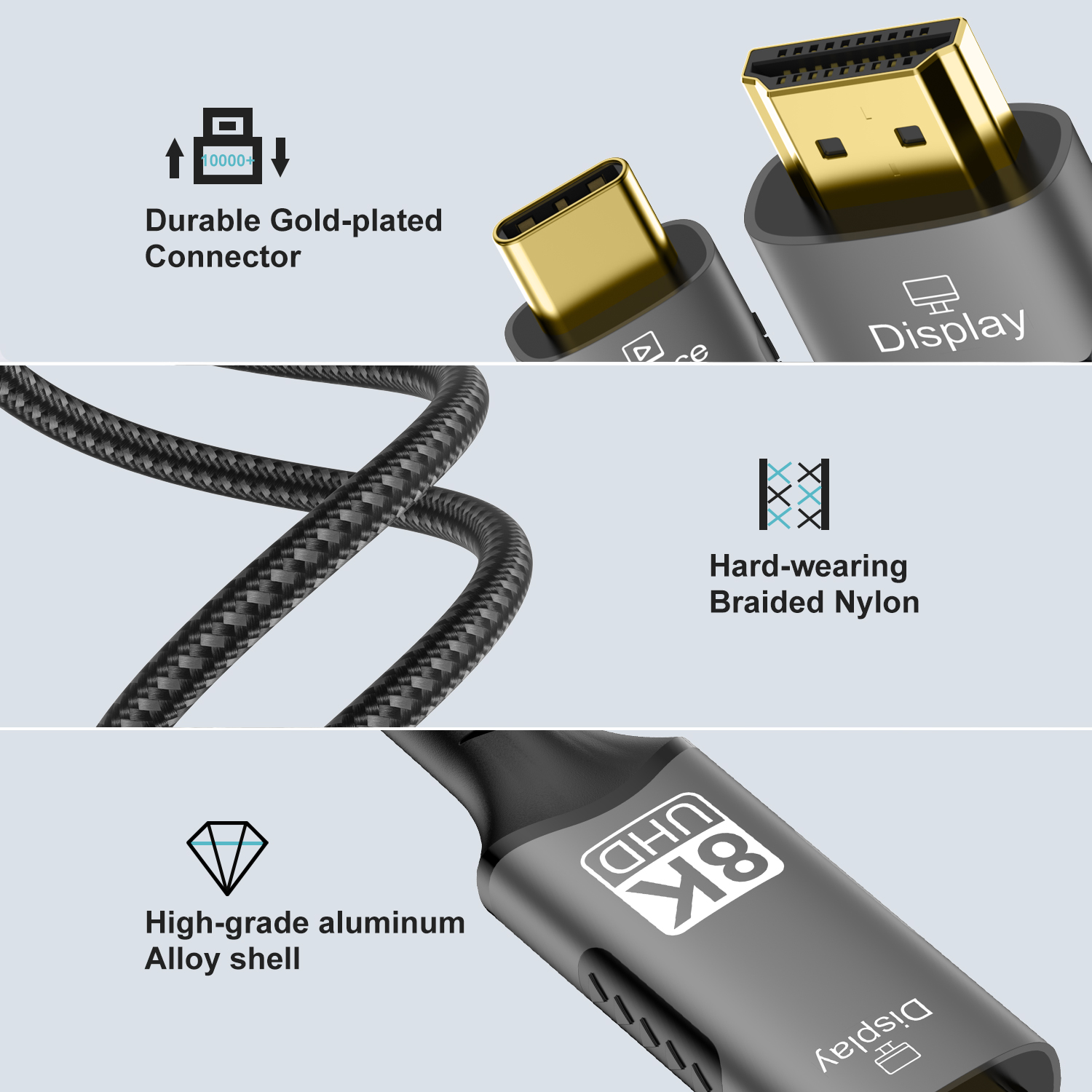 كابل 8K من النوع C إلى HDMI 2. - مراجعة Pc Zotac Gaming وسعره
