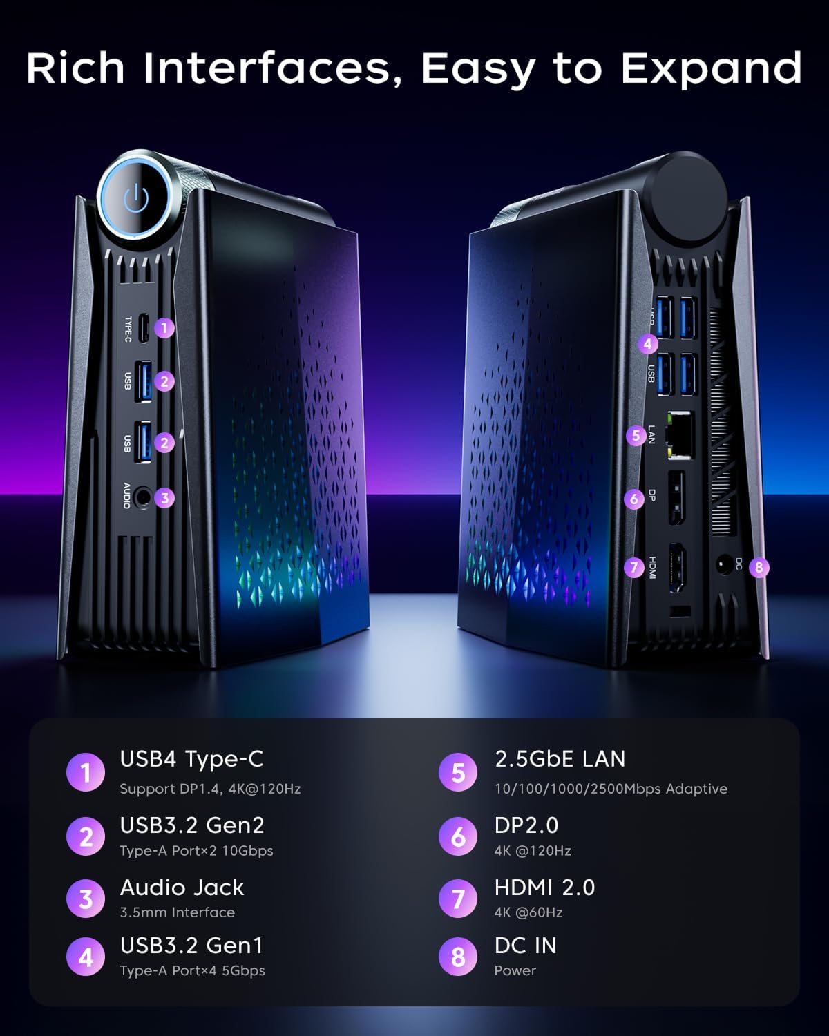 كمبيوتر ألعاب صغير KAMRUI مع م - مراجعة Pc Gaming Amd Ryzen 7 وسعره