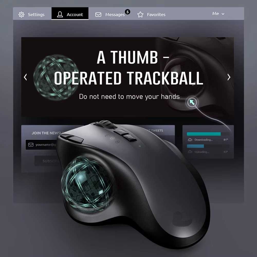Jomaa Trackball Mouse Bluetoot - مراجعة Pc Gaming X3D وسعره