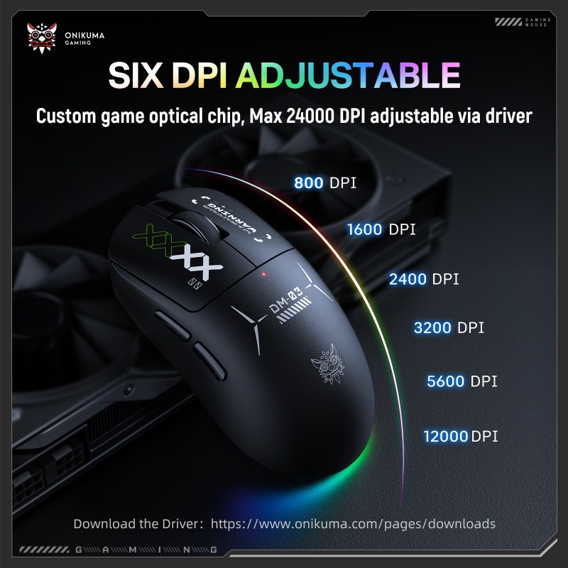 فأرة ألعاب لاسلكية ONIKUMA DM0 - مراجعة Pc Gaming X3D وسعره