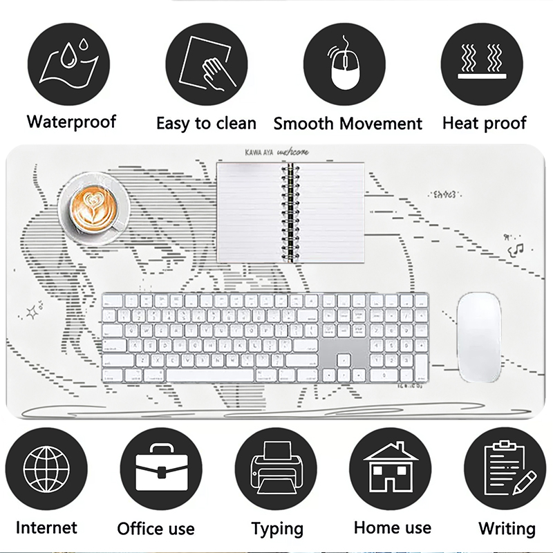 لوحة ماوس جلدية كبيرة بتصميم أ - مراجعة Gaming Desk Mat وسعره